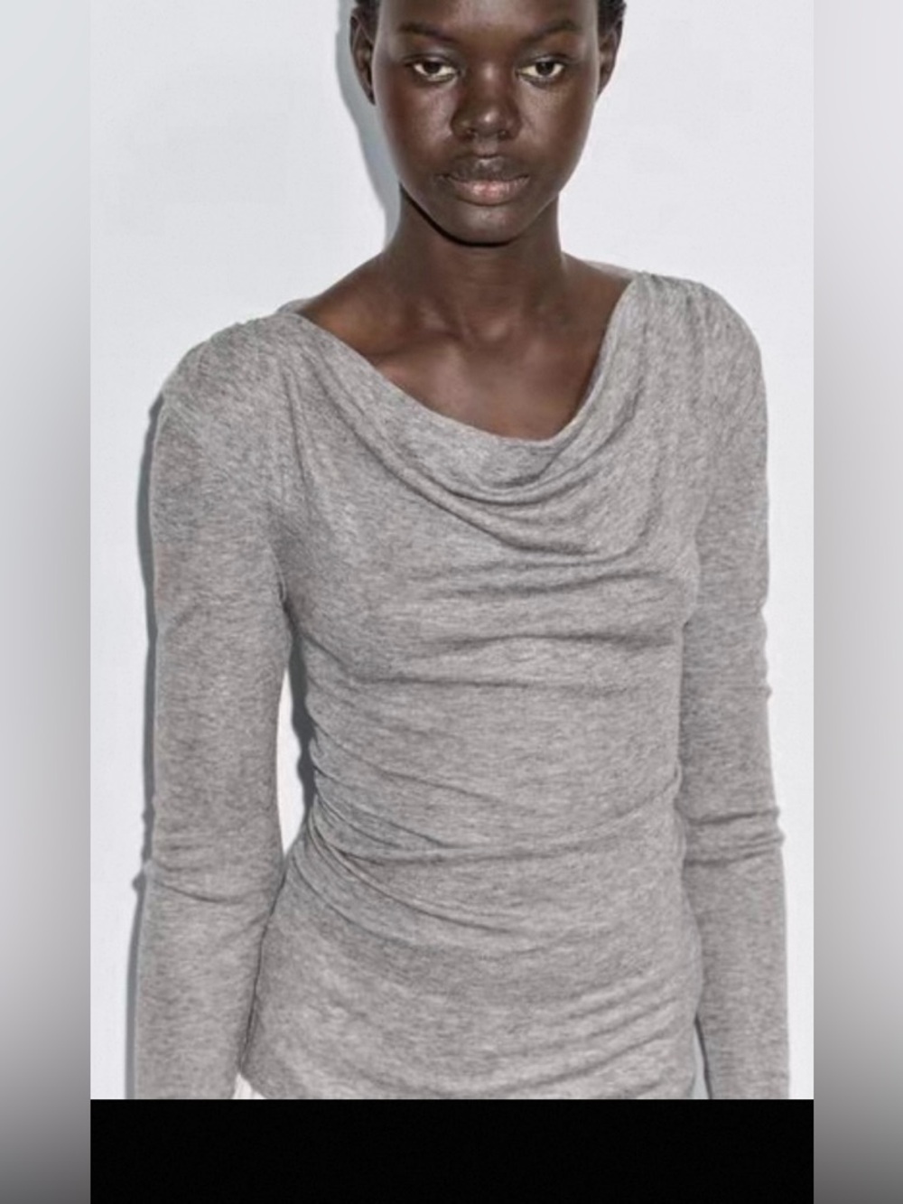 Gray wool blended Top